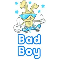 Crearreda Muursticker Bad Boy Jongens 15 X 26 Cm Blauw