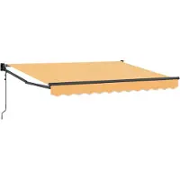 vidaXL Uitschuifbare luifel Zand 3 x 2,5 m Polyester en Metaal
