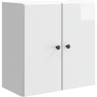 vidaXL Wandkast Hoogglans Wit 59 x 31 x 60 cm Bewerkt hout