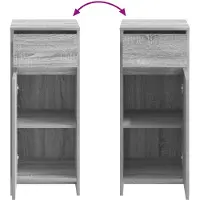 vidaXL Badkamerkast Grijs Sonoma 35 x 36,5 x 85 cm Bewerkt hout