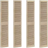 vidaXL Kastdeur 4 st Naturel 201 x 2,1 x 39,5 cm Massief grenenhout