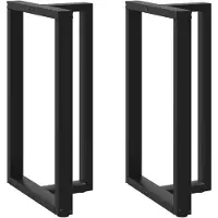 vidaXL Bartafelpoten 2 st T-vormig 60x35x(100-101) cm staal zwart
