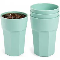 PlasticForte onbreekbaar drinkglas - 6x - kunststof - mintgroen - 520 ml - drinkglazen - lichtgewicht - 9 x 13 cm - stapelbaar