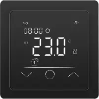 Pro-mat kleur: Zwart - Pro-serie PS60 slimme WiFi Thermostaat – 55×55 | Open Window | Slim & Energiezuinig voor de Toekomst