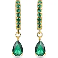 Luxenter Oorbellen 'Intheon' goud / groen