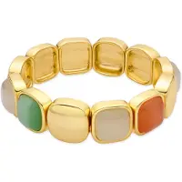 Luxenter Multicolour Cat's Eye Armband met 18k gouden afwerking - Jajim