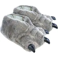 Slipper Snob Nieuwigheid 3D Monster Feet-pantoffels voor kinderen - Grijs