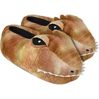 Sock Snob Kinderen / kinderen pluche 3d pantoffels met dinosauruskop - Bruin