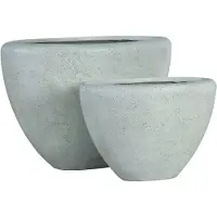 Ptmd Dashima Cream GRC Pot High Oval Set Of 2