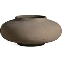 Ptmd Morisa Brown Fiber Cement Big Round Pot Low