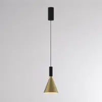 Molto Luce Hanglamp LORA I, dimbaar, messing / goud, Woon-/ Eetkamer, metaal, Modern, hanglamp