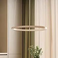 Molto Luce Hanglamp PERFORA PRO M, dimbaar, wit / opaal, Woon-/ Eetkamer, Aluminium, Modern, hanglamp