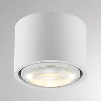 Molto Luce LED buiten plafondlamp MAG MINI, wit, Ø 9 cm, CCT, dimbaar, IP44 dimbaar, wit / opaal, Badkamer, Aluminium, Modern, plafondlamp