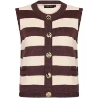 Ydence Dames Tops & T-shirts Knitted Top Judith - Bruin - Maat S