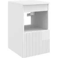 vidaXL Badkamerkast Hoogglans Wit 30 x 35 x 50 cm Bewerkt hout