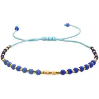 Luxenter Armband met Blauw Kristal 18k goud afwerking - Anlako