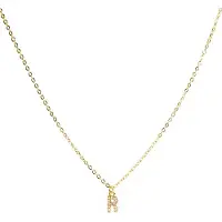 Luxenter Luxeketting met glanzende zirkonia 18k goud afwerking - Alfabet