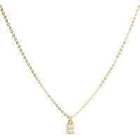 Luxenter Luxeketting met glanzende zirkonia 18k goud afwerking - Alfabet
