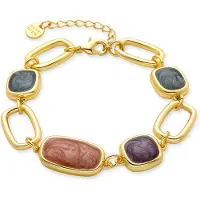 Luxenter Veelkleurige Hars Armband afgewerkt in 18K geel goud - Orzur