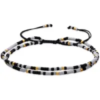 Luxenter Armband met Zwart Kristal in 18k goud afwerking - Furie