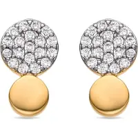 Luxenter Oorbellen met Glimmende Zirkonia 18k goud afwerking - Gudpe