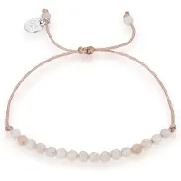 Luxenter 925 Sterling zilveren armband met gerhodineerde witte jade - Aquisa
