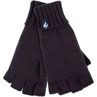 Heat Holder - Solide gebreide vingerloze dameshandschoenen - Navy Solid