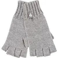 Heat Holder - Solide gebreide vingerloze dameshandschoenen - Grijs