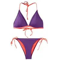 MANGO TEENS halter bikini paars/oranje Meisjes Polyester Effen - maat 164(S)