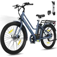 Colorway Elektrische Fiets BK8SL - Trendy 27.5 Inch City Commuter EBike met Afneembare 36V 12Ah Lithium Batterij - Mountain E-Bike met 250W Motor - Damesfiets - IP54 Waterdicht