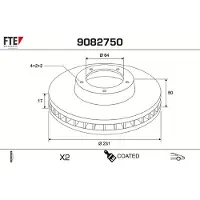 FTE 9082750 Remschijf