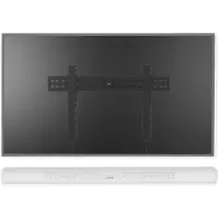 Cavus Vaste muurbeugel geschikt voor 37 - 70 Inch TV & Sonos ARC(Ultra) wit