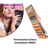 Hengsheng 2 Stuks Portemonnee Dames Smartphone Wallet in Oranje en Rood Kleuren