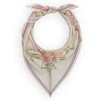 Becksöndergaard Dames Sjaals Efloria Triangle Taby Scar - Creme - Maat ONESIZE