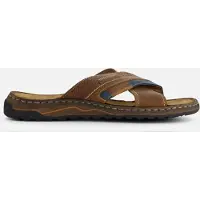 Outfielder Slippers Cognac bruin Leer Maat 46