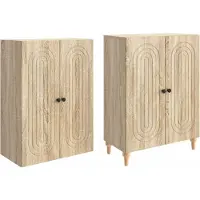 vidaXL Kast Set 2 st Bewerkt hout