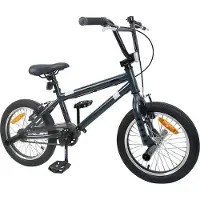 vidaXL BMX Fiets 16 Inch voor 5-8 jaar oud Donkergrijs