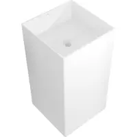 Mexen Xola-2 vrijstaande wastafel van conglomeraten 45 x 45 cm, mat wit - 26594500