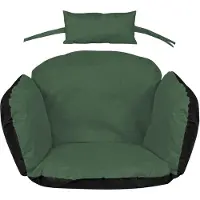 AIO Factory Tuinkussen 112x113 cm voor hangstoel ooievaarsnest waterdicht groen