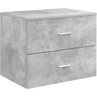 vidaXL Wandgemonteerde Badkamerkast Betongrijs 62,5 x 44,5 x 50 cm