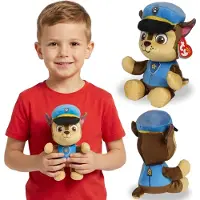 Paw Patrol TY Paw Patrol CHASE Pluche mascotte, knuffel BEANIE BABIES, zacht sensorisch speelgoed 20 cm
