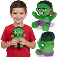 Marvel TY MARVEL Hulk Pluche mascotte, knuffel BEANIE BABIES, zacht sensorisch speelgoed 20 cm