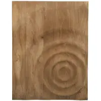 Ptmd Mattin Natural Mango Wood Circle Wall Panel Rect S