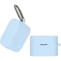 Kwmobile Hoes geschikt voor Sony WF-1000XM6 - Siliconen cover voor oordopjes in lichtblauw