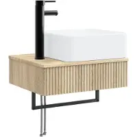 vidaXL Wandgemonteerde wastafel Sonoma Eiken 53 x 35 x 39 cm