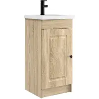 vidaXL Badkamer Vanity met Wastafel Sonoma Eiken 42 x 40 x 84,5 cm