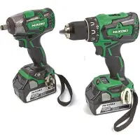 HiKOKI KC18DPLWDZ DS18DE + WR18DH 18V Li-Ion Accu combiset (2x 5,0Ah) in HSC - koolborstelloos