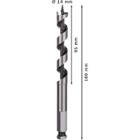 Bosch Houtslangenboor, zeskant 14 x 100 x 160 mm, d 11,1 mm 1st - 2608585701