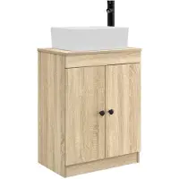 vidaXL Badkamer Vanity met Wastafel Sonoma Eiken 54 x 35 x 83 cm