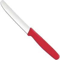 Hendi Veelzijdig keukenmes – roestvrij staal – rood handvat – 211 mm – vaatwasmachinebestendig